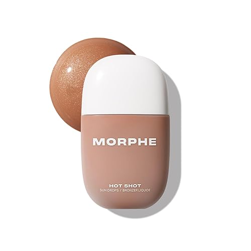 Morphe Hot Shot Sun Bronzing Drops - Waterweight Liquid Bronzer Drops with Niacinamide for Glowing Skin, Hydration & a Natural Radiant Finish - Bronze
