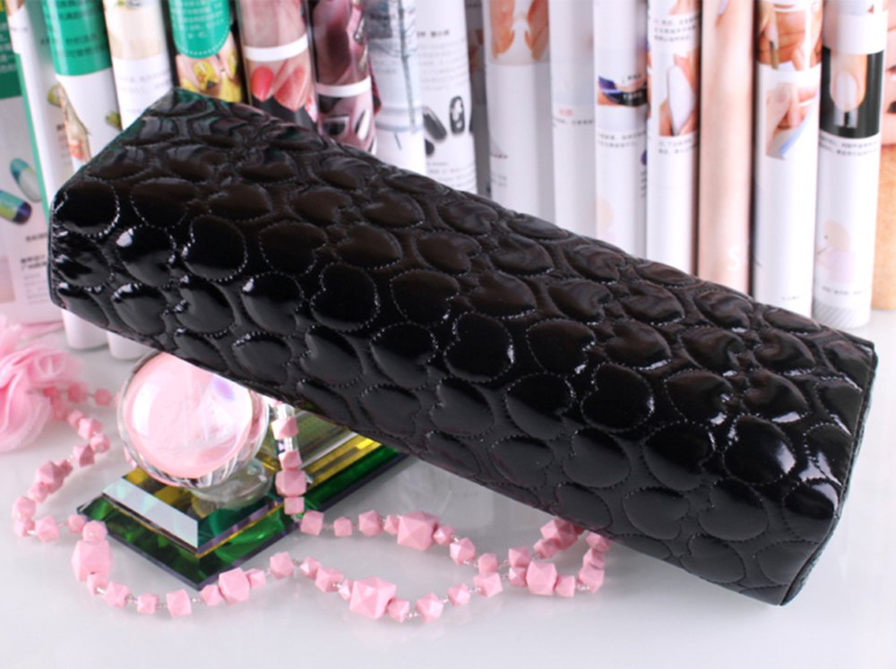 Minejin Nail Art Hand Holder Cushion Leather Arm Soft Rest Pillow Manicure Black Beauty & Personal Care Minejin