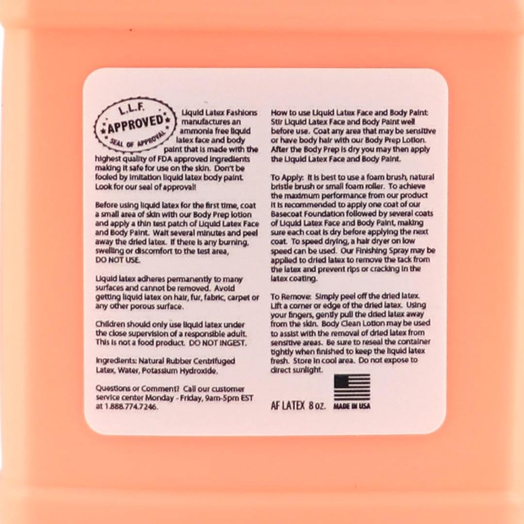 32oz Fluorescent Orange - Liquid Latex UV Black Light Body Paint