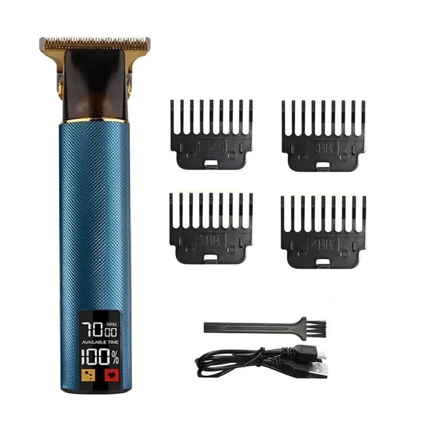 Razors Electric Hair Cutting Machine Vintage T9 Clipper Hair Rechargeable Man Shaver Trimmer for Men's Barber Professional(LCD Blue) Beauty and Personal Care EWKYLSEM