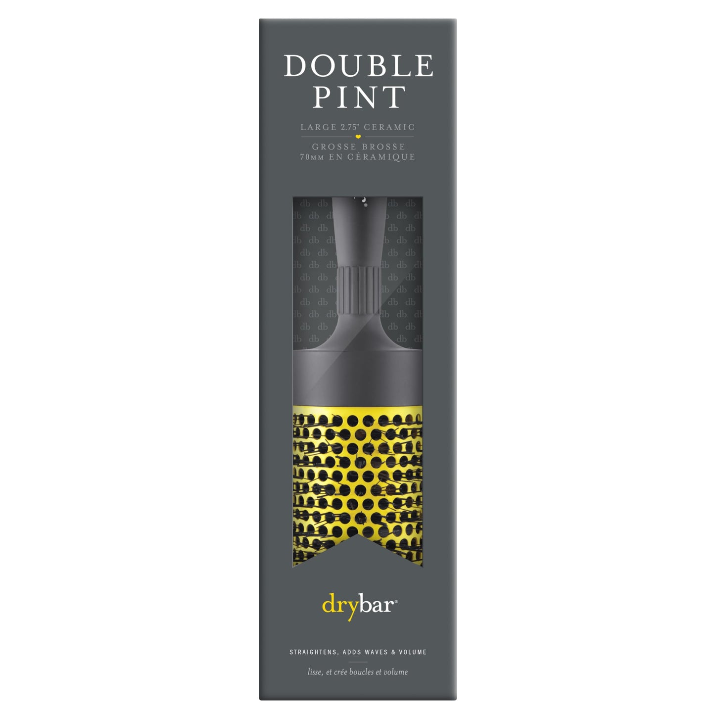 Drybar Double Pint Large Round Ceramic Brush - Round Brush for Blow Out Curls, Waves & Volume