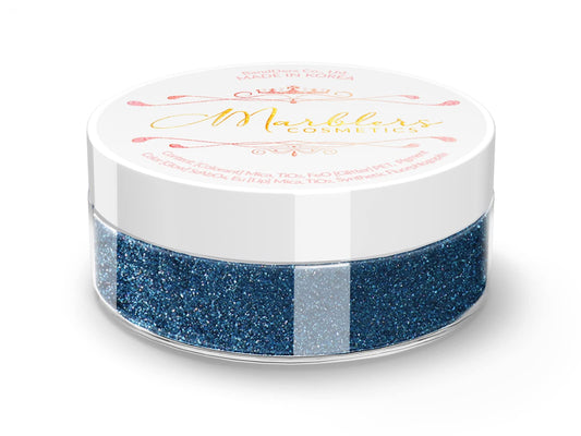 MARBLERS Chunky Natural Mica Powder [Velvet Blue Pearl] 0.11oz (3g) | Highly Pigmented | Non-Toxic, Vegan, Cruelty-Free | Eyeshadow, Body Butter, Nail