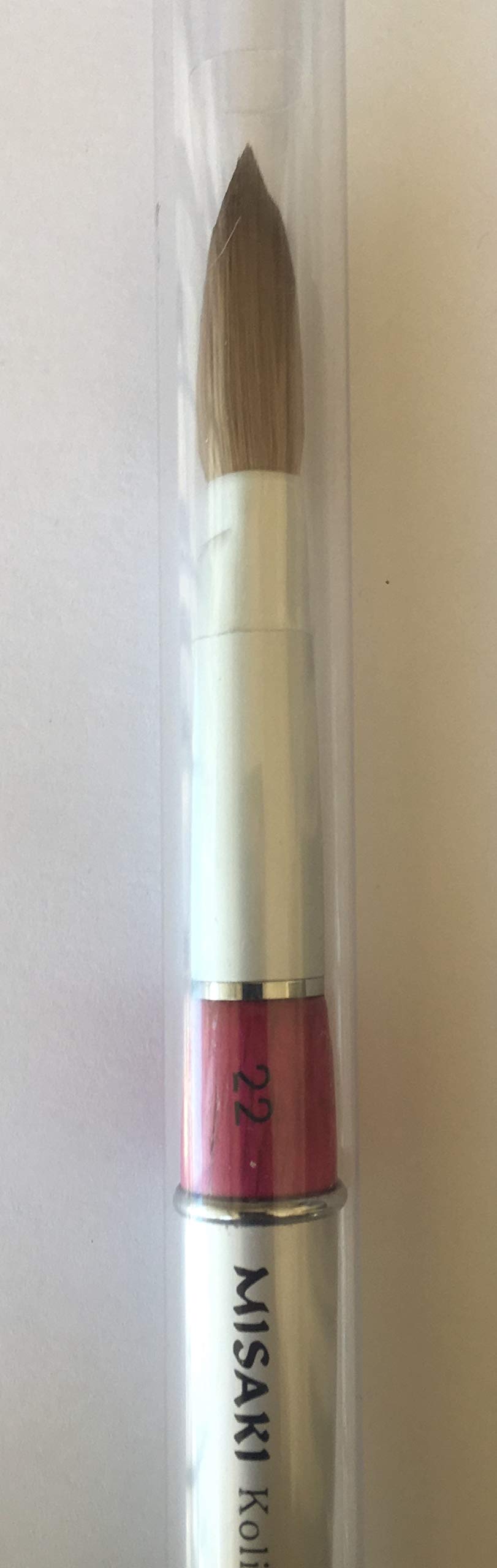 Misaki CRIMPED 100% Kolinsky Arcylic Nail Brush (Crimped 22) Beauty & Personal Care MISAKI
