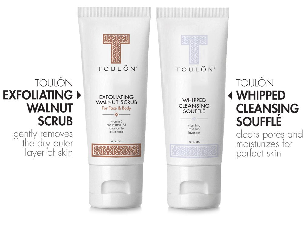 Exfoliating Scrub Set - Body Scrub Set - Skin Care Gift Set for Women & Men - Natural Spa Bath and Shower Kit with Exfoliating Walnut Body & Face