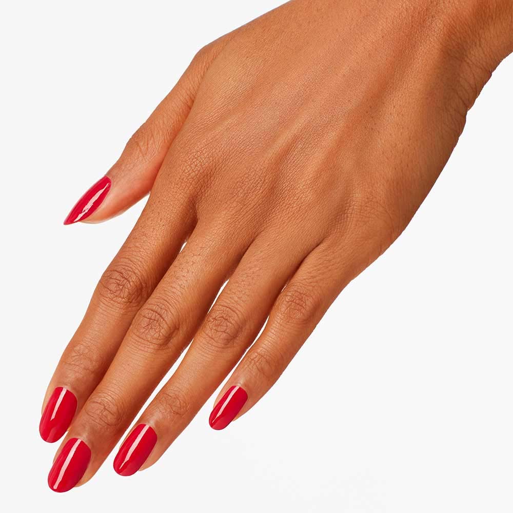 OPI Nail Lacquer Color So Hot It Berns | Opaque Dark Red Crème Chip Resistant Nail Polish | Fast Drying, Streak Free
