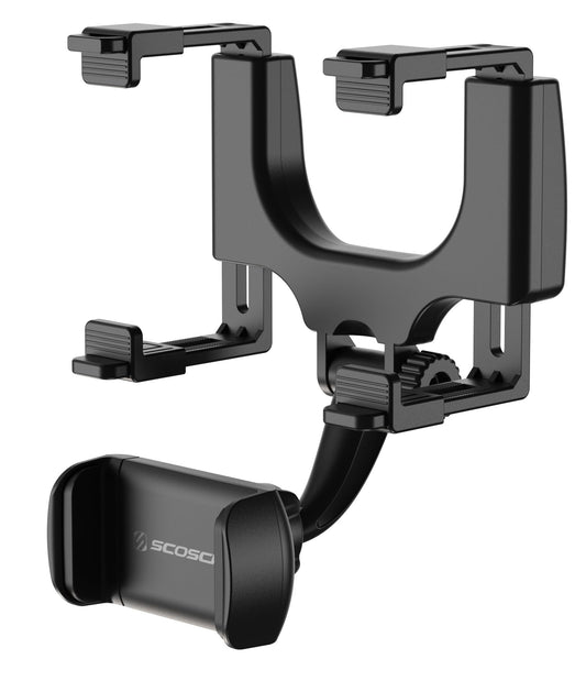 Scosche SUHRM Rear View Mirror Phone Holder, 360° Rotatable Rearview Mirror Cell Phone Car Mount, Cellphone Stand Compatible with iPhone…