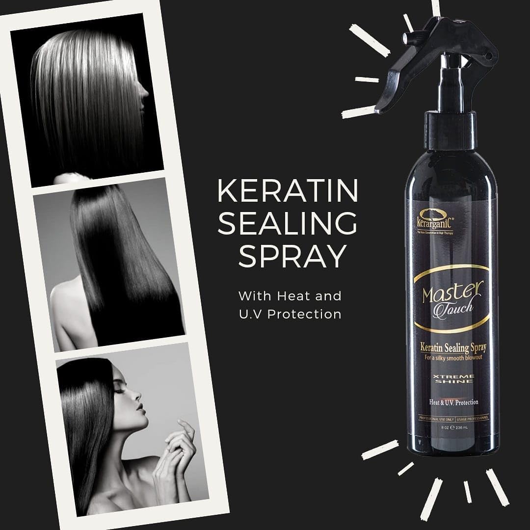 Kerarganic Master Touch Keratin Sealing Spray (8oz/236ml) - Designed to Reinforce Cuticle Sealing for Nutrient Retention after a Keratin Treatment