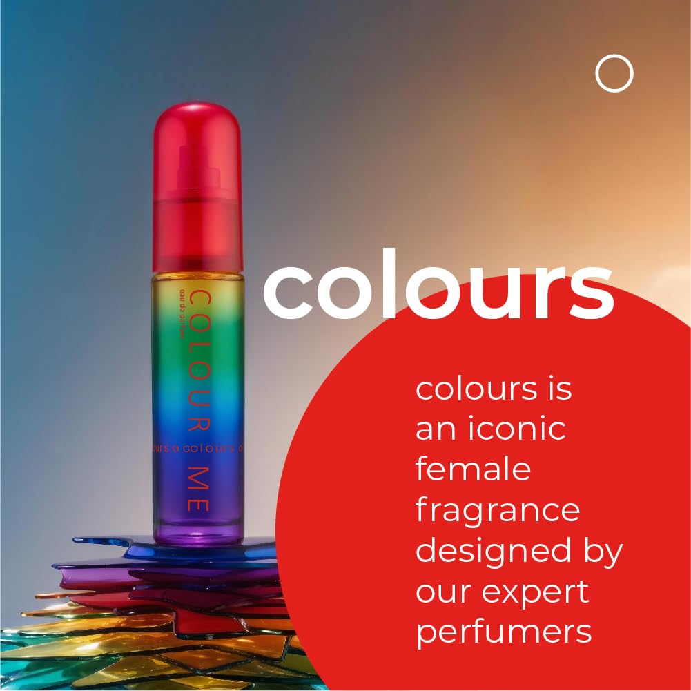 COLOUR ME Milton-Lloyd Colours - Eau de Parfum for Women - Rose, Vanilla Perfume for Women - Floral, Chypre Fragrances - Long Lasting Perfume - 1.7 oz