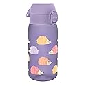 Ion8 Small Water Bottle, 350 ml/12 oz, Leak Proof, Easy to Open, Secure Lock, Dishwasher Safe, BPA Free, Carry Handle, Hygienic Flip Cover, Easy