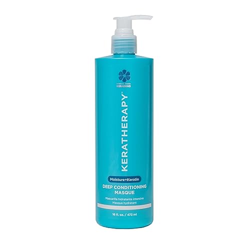 KERATHERAPY Keratin Infused Deep Conditioning Masque, 16.9 fl. oz., 500 ml - Moisturizing Hair Deep Conditioning Treatment with Kerabond, Jojoba Oil