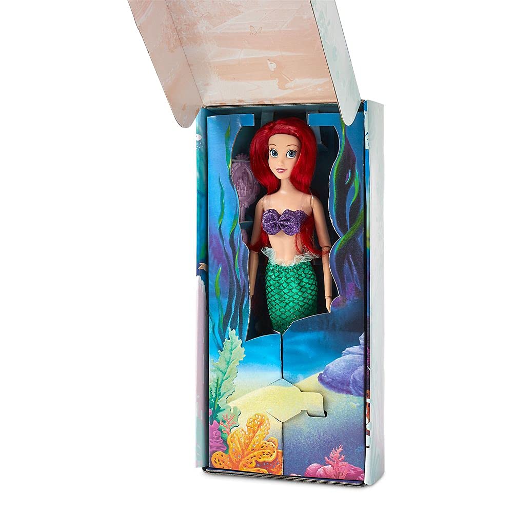 Disney Store Official Disney Princess Classic Doll (Ariel from The Little Mermaid), 11 Inches, Includes Brush with Molded Details, Fully Posable Toy…