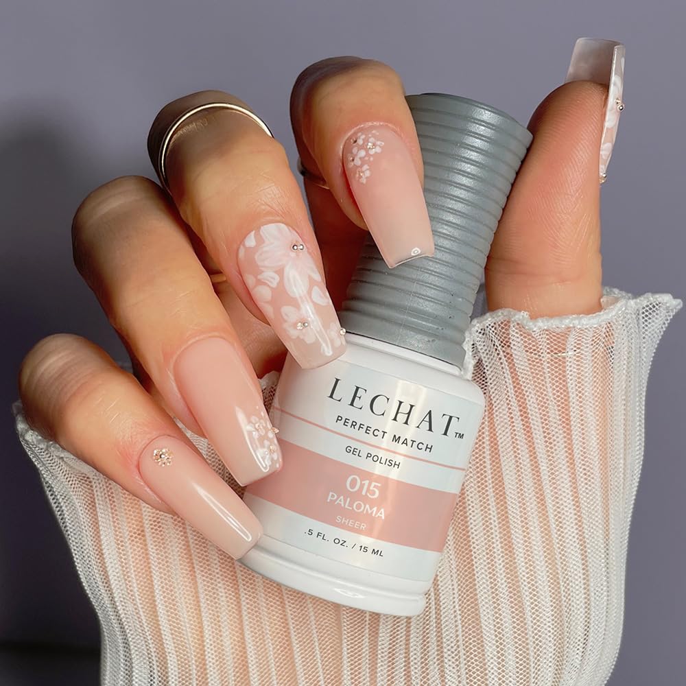LECHAT Perfect Match Paloma, Sheer Pink Nude Gel Polish & Nail Lacquer Duo Set