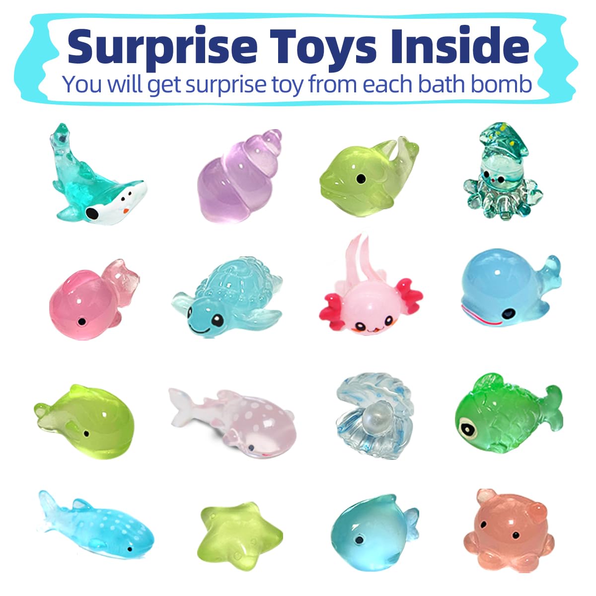 Bath Bombs for Kids with Surprise Toys Inside, 12 Pack Shell Kids Bath Bombs Gift Set for Girls Boys Birthday, Easter, Christmas, Halloween, Handmade…