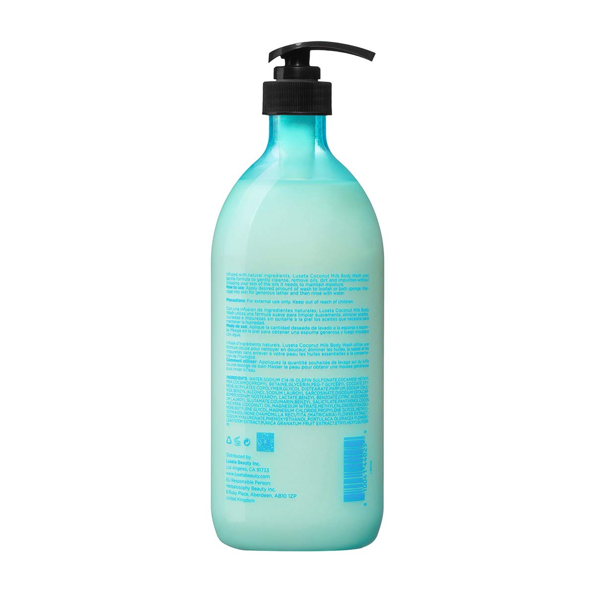 Luseta Coconut Milk Body Wash,Gentle Soap-Free Body Cleanser Deeply Moisturizes for Dry Skin 33.8oz