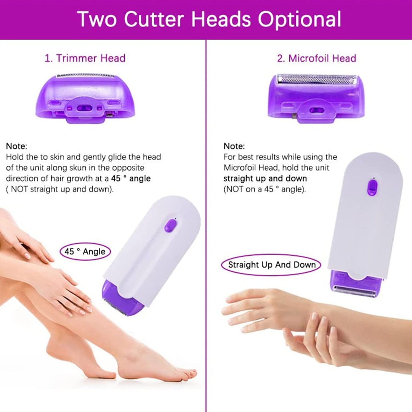 USB Rechargeable Painless Hair Removal Kit, Dual Use Women Hair Removal Tools, Touch Epilator Women, Induction Body Shaver for Bikini Legs Beauty and Personal Care YUYTE