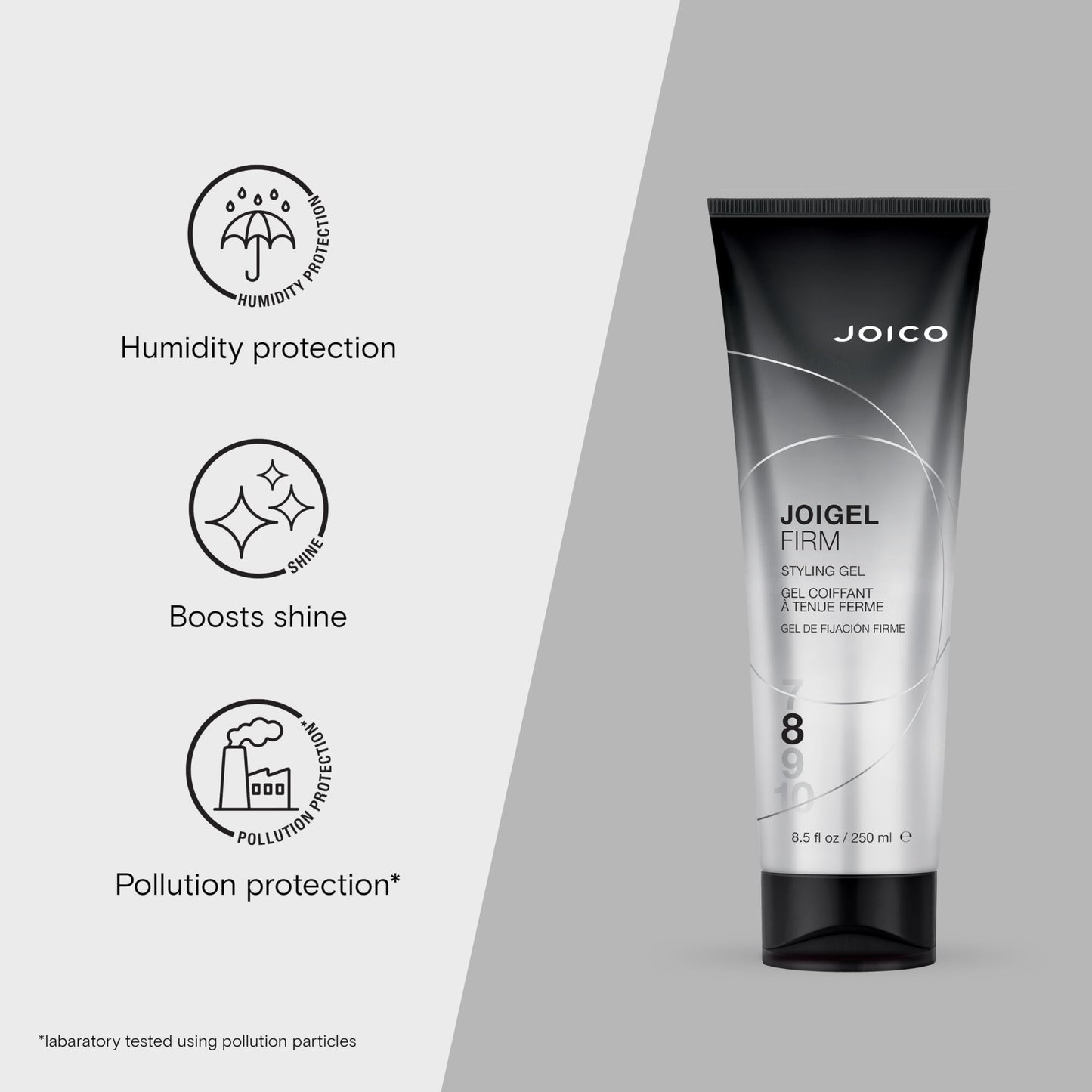 Joico JoiGel Firm Styling Gel | For Most Hair Types | Add Body and Volume | Lock In Moisture & Boost Shine | Thermal Heat & Humidity Protection |
