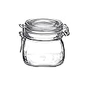 Bormioli Rocco Fido 17.5 Ounce Glass Storage Jars: Airtight Hinged Lid With Leak Proof Gasket, Wide Mouth Food Container - For Zero Waste Air Tight…