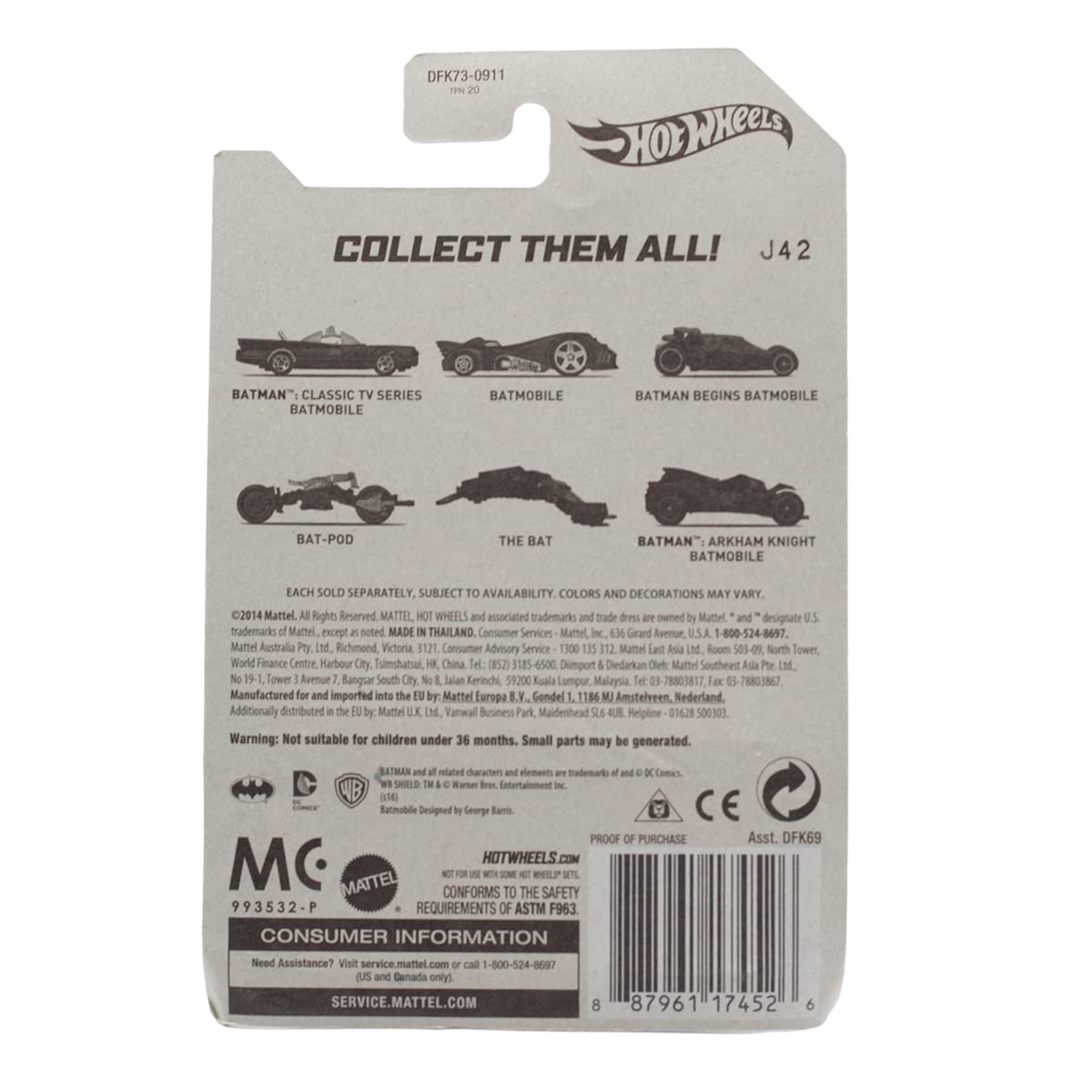 Hot Wheels Batman Classic TV Series Batmobile, [1966 Classic TV Series Batmobile] 1/6