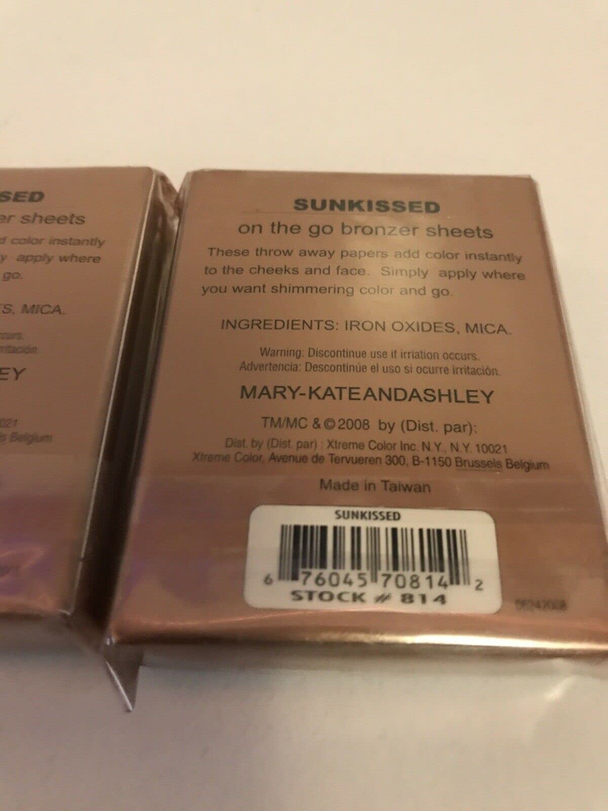 Pack of 3 Mary Kate and Ashley on the Go Bronzer Sheets Sunkissed