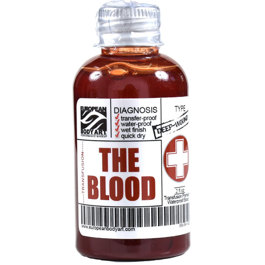 European Body Art Makeup Airbrush Face Body Painting Stencils, Transfusion Blood Line - The Blood 2oz.