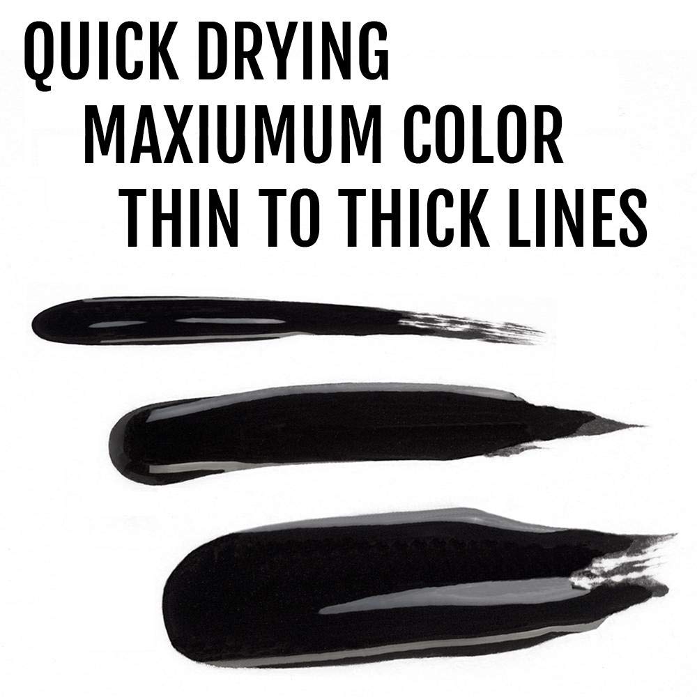 BaeBlu Organic Liquid Eyeliner, 24 Hour Wear, Waterproof, Non-Irritating 100% Natural, Gluten Free, Onyx