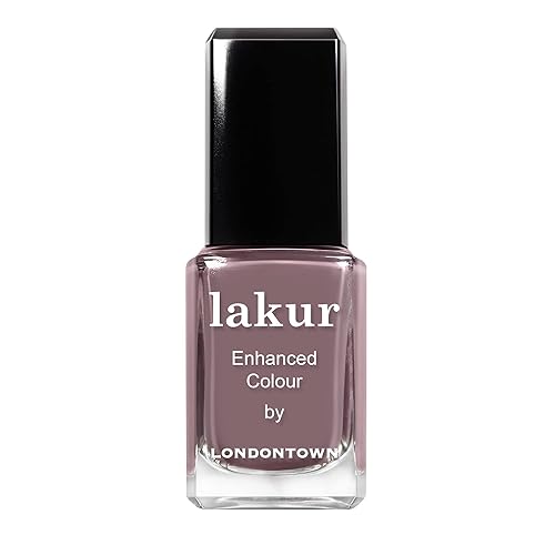 LONDONTOWN lakur Nail Polish - Chip-Resistant, Non-Toxic, Conditions & Hydrates Nails | Glossy Plum Purple, Cashmere, .40 fl oz