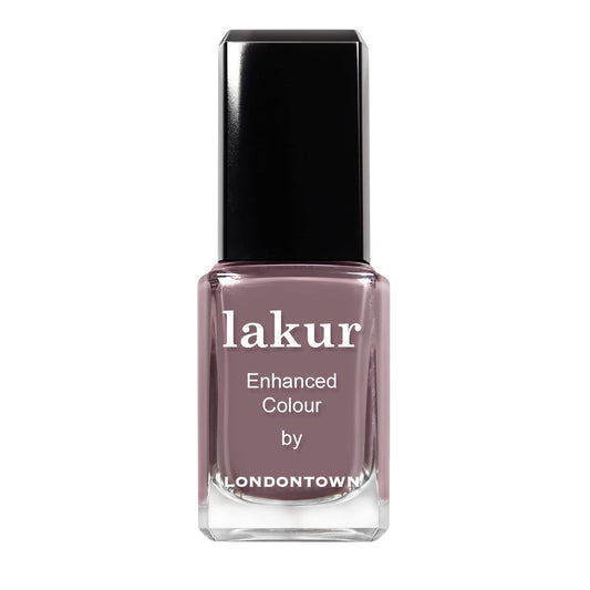LONDONTOWN lakur Nail Polish - Chip-Resistant, Non-Toxic, Conditions & Hydrates Nails | Glossy Plum Purple, Cashmere, .40 fl oz