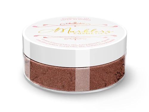 MARBLERS Fine Natural Mica Powder [Mahogany] 0.11oz (3g) | Highly Pigmented | Non-Toxic, Vegan, Cruelty-Free | Eyeshadow, Body Butter, Nail Polish