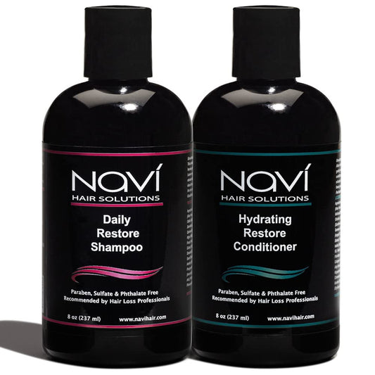Navi Hair Growth Shampoo and Conditioner Set, Natural DHT Blocker for Thinning Hair and Hair Loss, Safe for Color Treated Hair, Sulfate Free, Hair