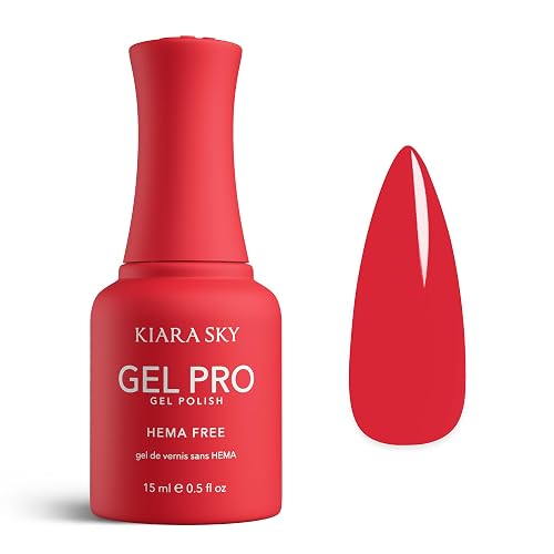 KIARA SKY Gel Pro HEMA-Free Gel Nail Polish | Full Coverage, 28+ Day Wear, Self-Leveling, UV/LED Soak-Off, 0.5 fl oz | Fever Dream #091 Beauty & Personal Care KIARA SKY
