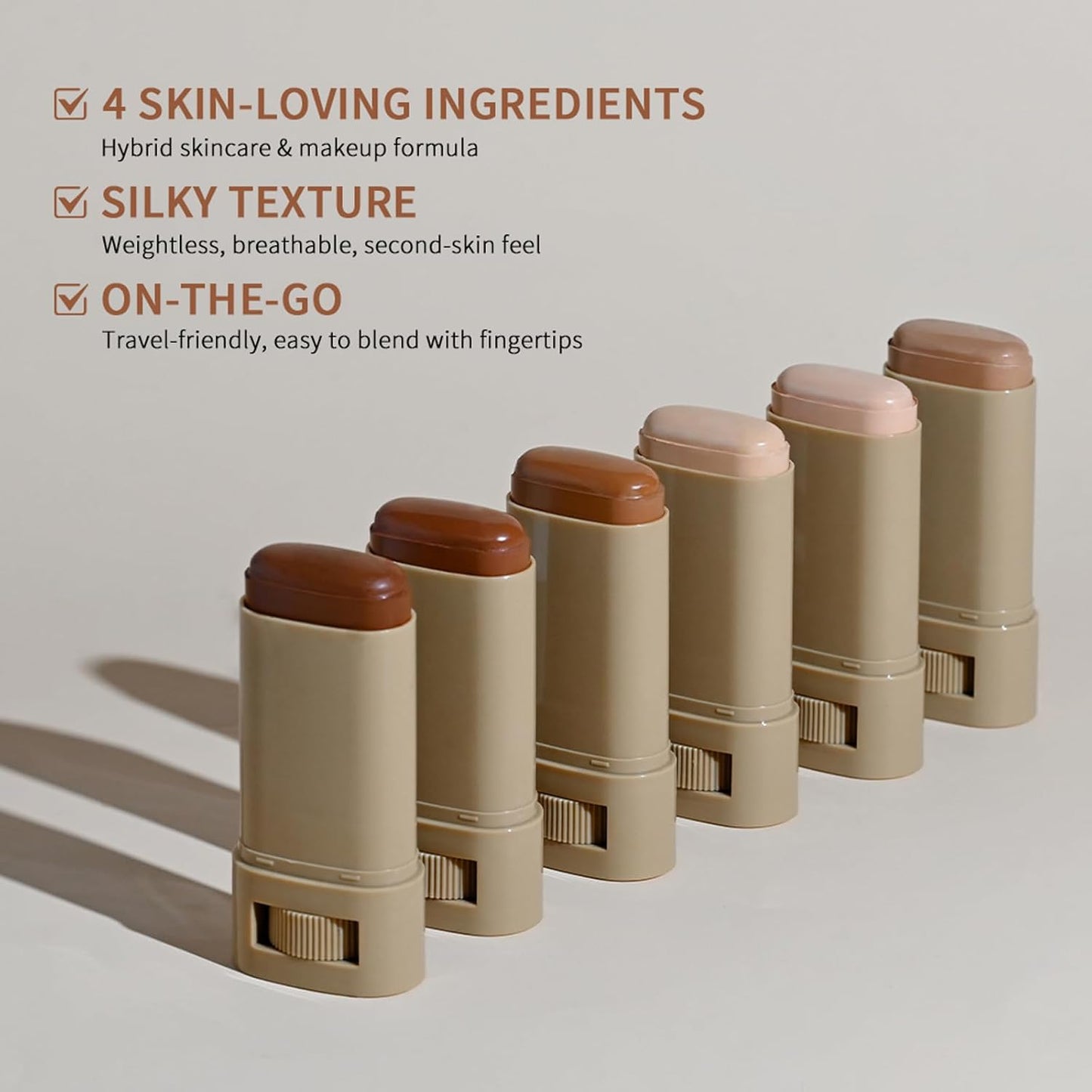 Beauty Balm Serum Boosted Skin Tint, Foundation Stick, Tinted Moisturizer for Face, Full Coverage Foundation, Concealer Stick for Foundation Makeup Beauty and Personal Care Lulesi