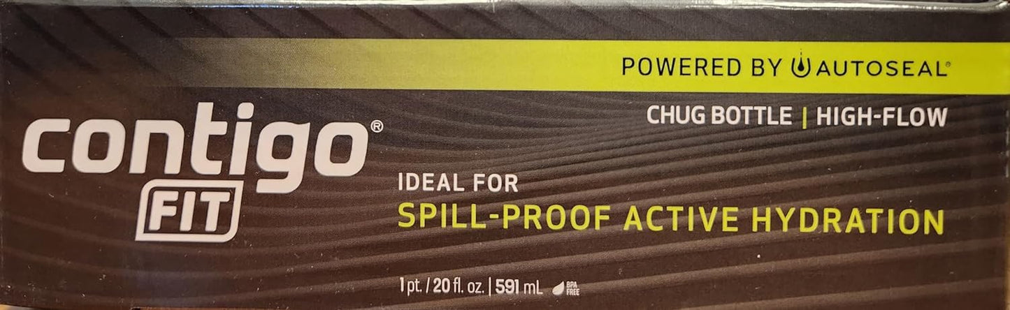 Contigo Fit Autoseal Tritan Spill-Proof Bottle, Amp Blue, 20 Oz/1.25 Pt/590 mL