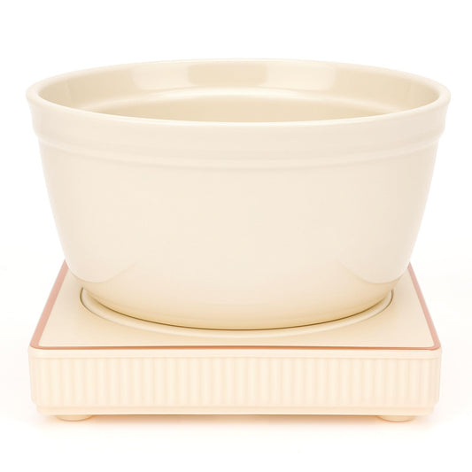Linkidea Heated Shaving Soap Bowl for Men, Electric Shave Cream Warmer Maintains Warm Temperature, Wet Razor Shave Cream Bowl Accessories (Beige) Beauty and Personal Care Linkidea