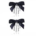 Utavu 2Pcs Skeleton Hand Hair Clips with Bowknot - Cute Skull Claw Hairpins for Girls, Party Cosplay