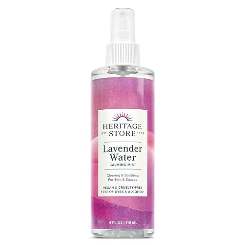 HERITAGE STORE Lavender Water Mist, Face and Body Spray, Pillow Spray, Room Spray, Calms and Balances Skin and Spaces, Soothing Lavender Scent, Made
