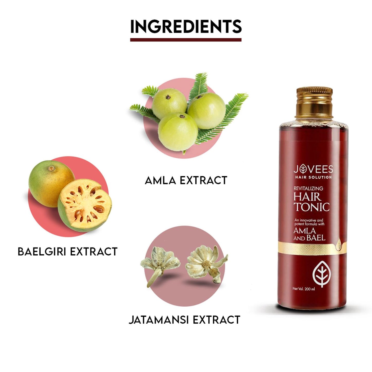 Jovees Amla & Bael Revitalising Hair Tonic 200ml