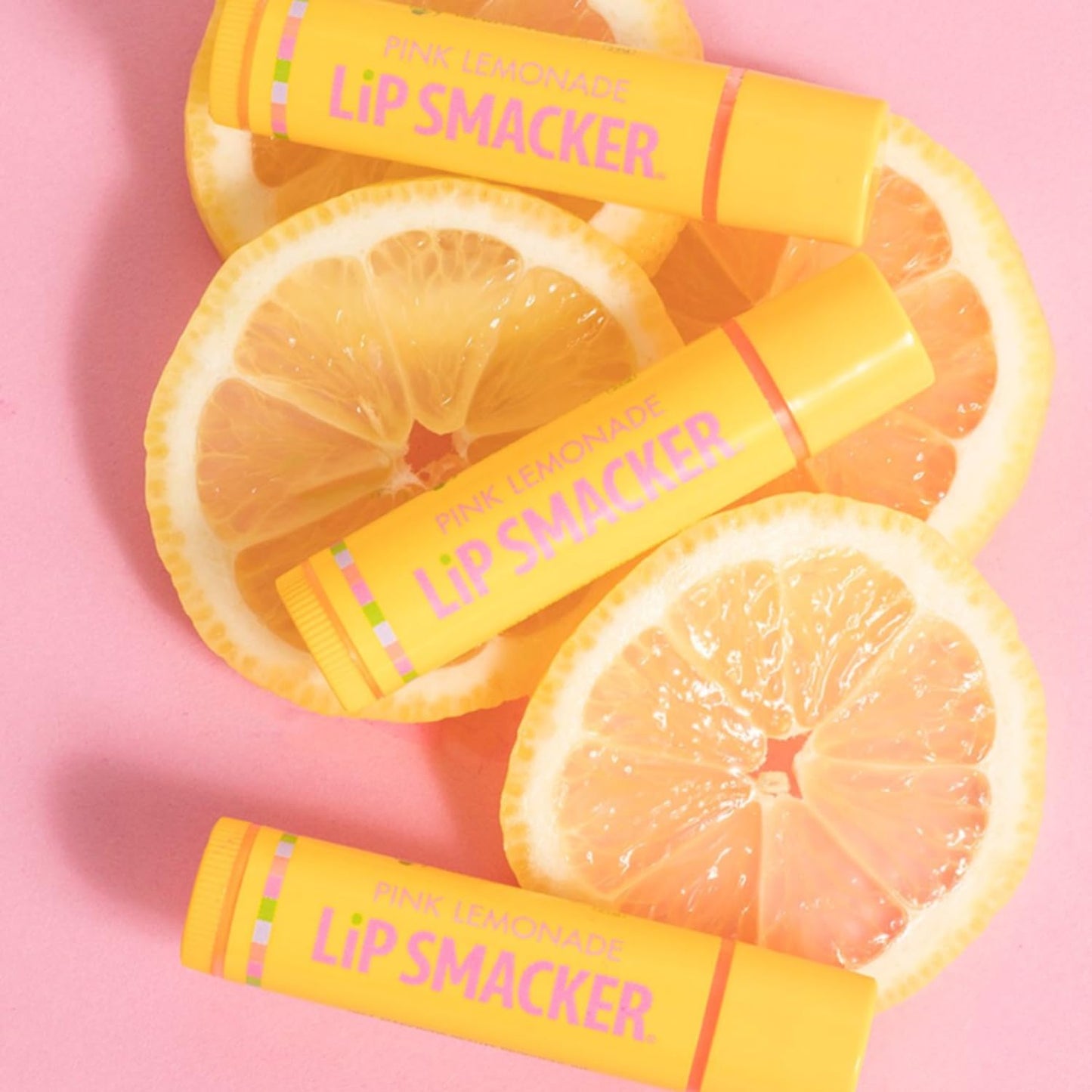 Lip Smacker Flavored Lip Balm, Flavored Moisturizing, Smoothing Soft Shine, Hydrating & Protecting Fun Tasty Flavors, Cruelty-Free & Vegan - Pink