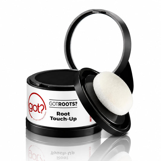 Black Root Cover Up Powder - Instant Gray Root Touch Up & Hairline Powder for Black Hair - Works on Thinning Spots & Eyebrows - 0.14 Oz