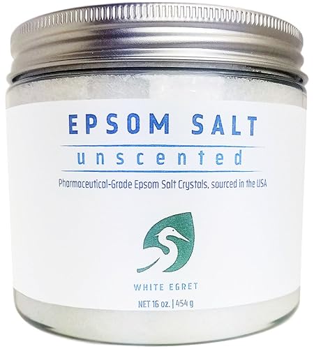 White Egret Pharmaceutical Grade Bath Epsom Salt, 16 Ounce