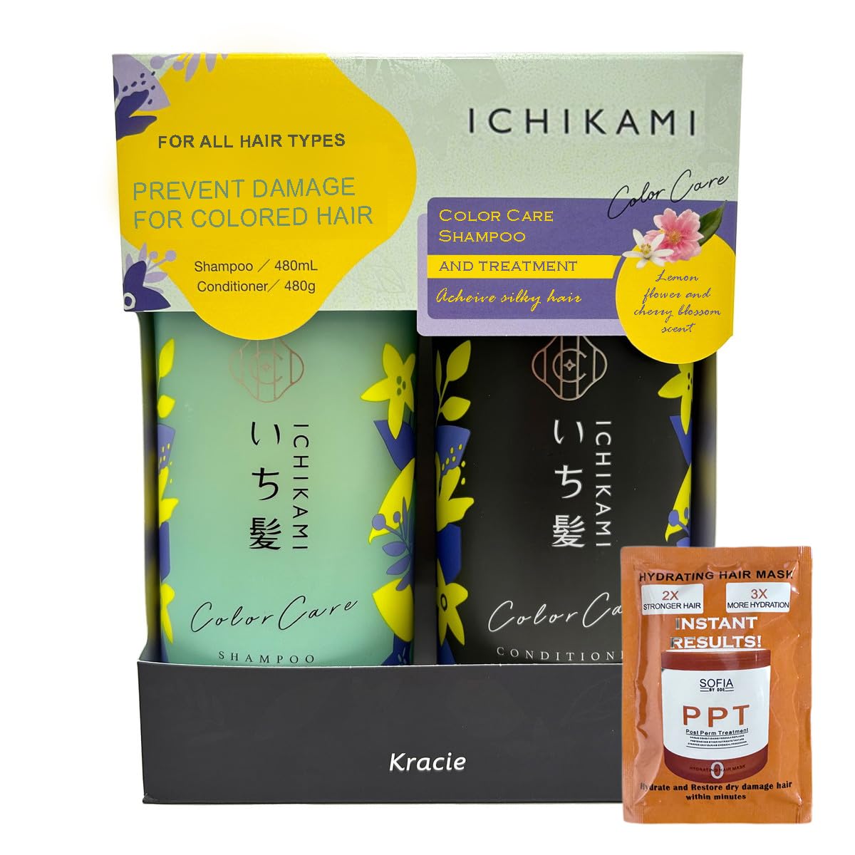 Bundle Hair Care Set - Ichikami Color Care with Free PPT Hair Mask Treatment Included