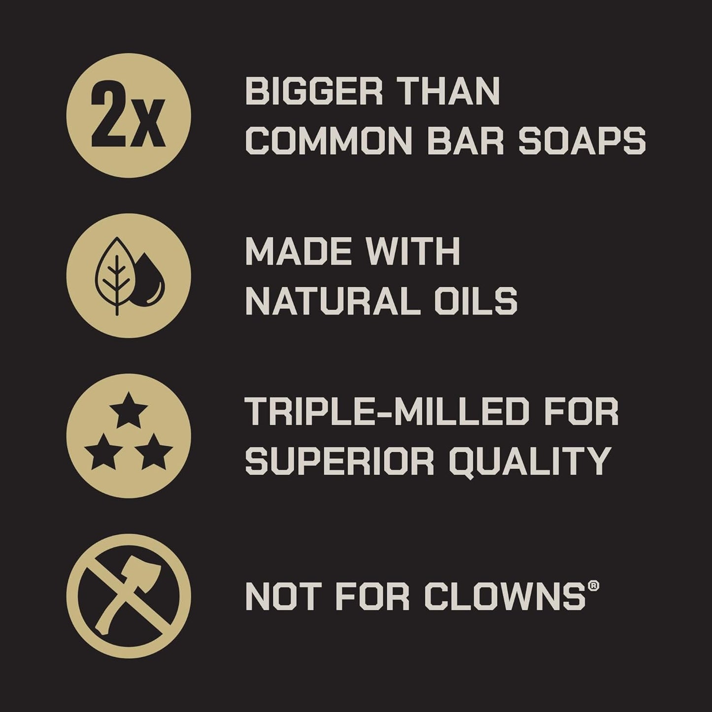 Duke Cannon Supply Co. Extra Large Bar Soap - Men's Natural Bar Soap with a Masculine Scent - Spent Shells + Field Grass - Body Soap for Men - All