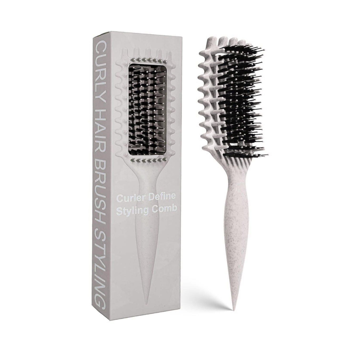 Curly Hair Brush Candybrush Curl Defining Brush for Detangling Shaping and Defining Curls for Women, Men, Wet & Dry Hair (Beige) Beauty and Personal Care MMBVSZ Default Title