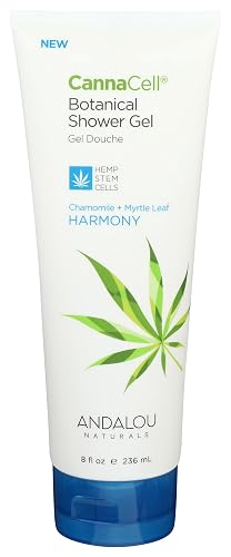 Andalou Naturals CannaCell Shower Gel, Harmony, 8 Ounces