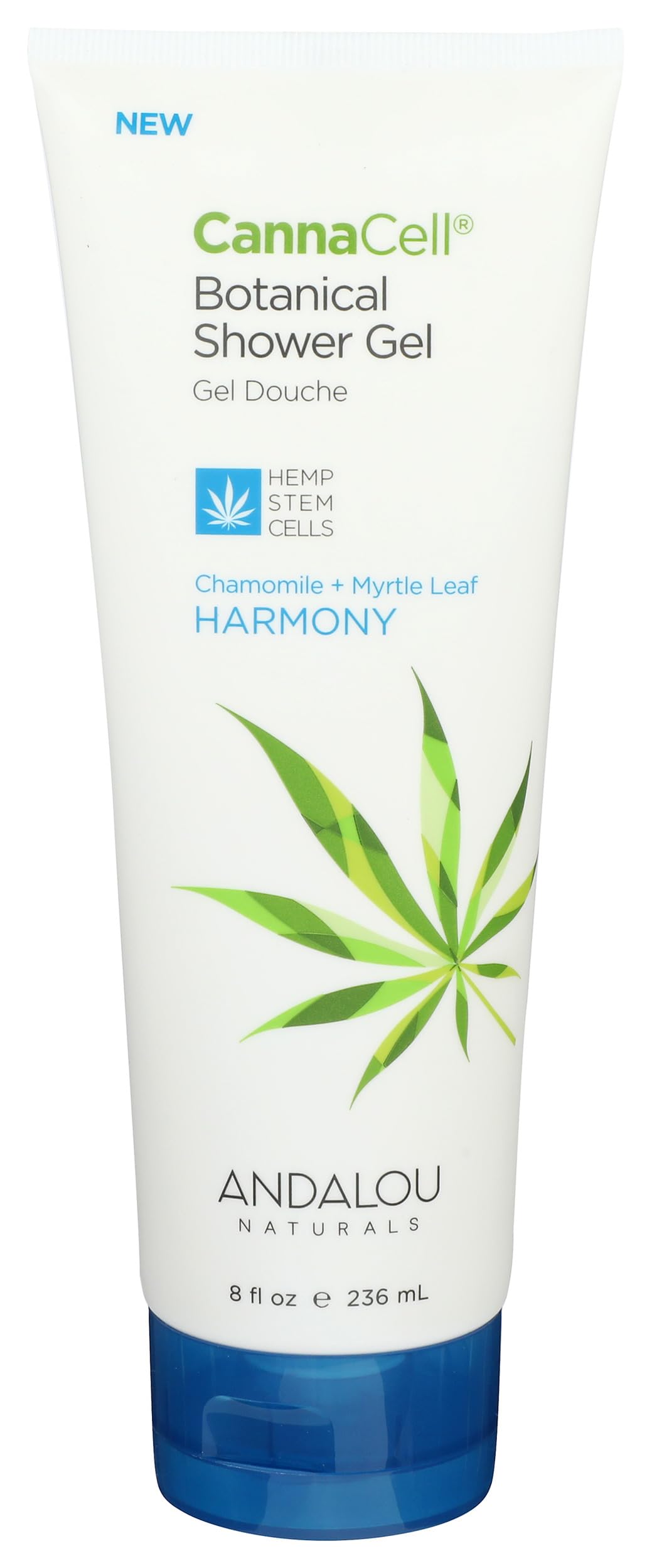 Andalou Naturals CannaCell Shower Gel, Harmony, 8 Ounces
