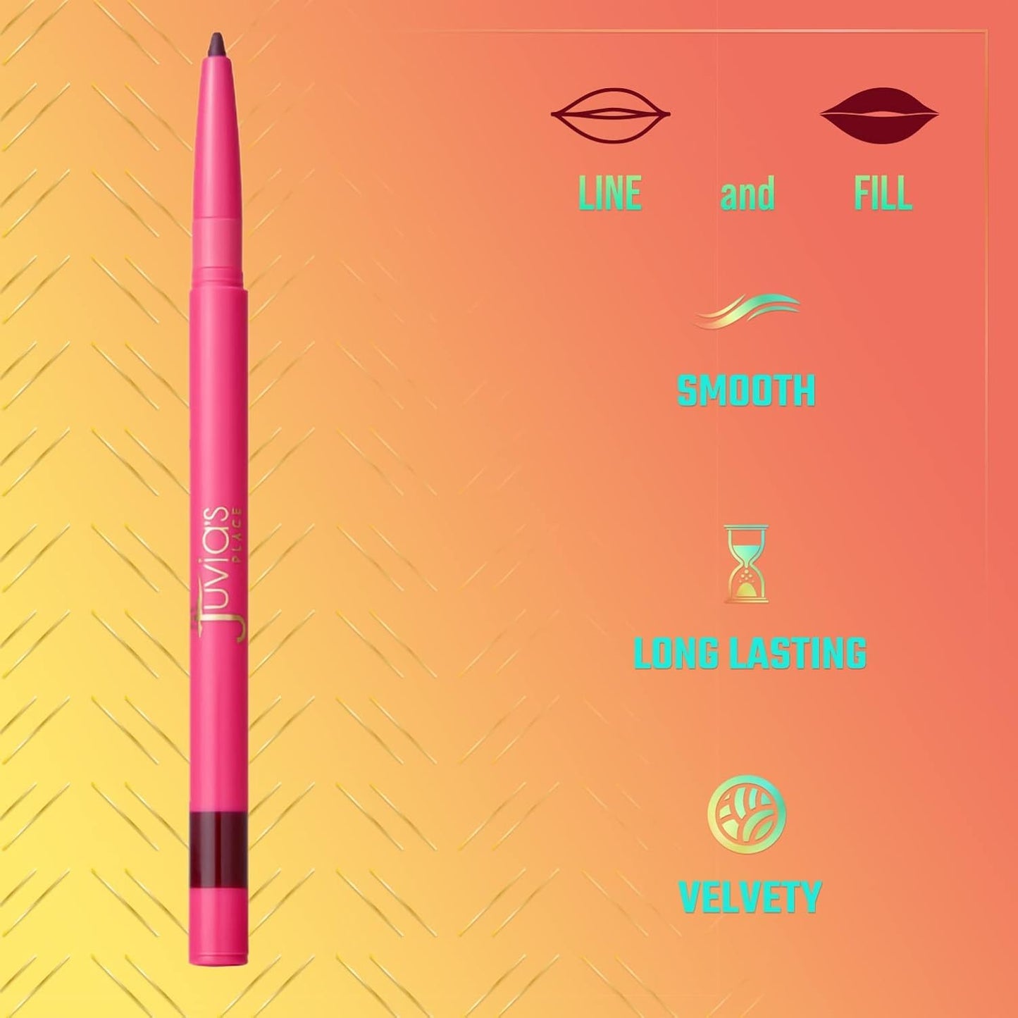 Juvia's Place Coffee Shop Luxe Lip Liner: Kola - Colorstay Matte Finish Lip Pencil, Makeup for Natural Long Lasting Beauty and Sensational Wear, Lip Beauty & Personal Care Juvia's Place