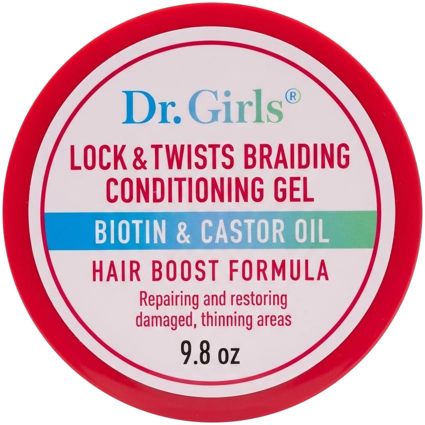 Dr Girls Super Grow Loc & Twists Braiding Conditioning Gel/9.8oz/ Extra Mega Hold (Pomegranate Honey)