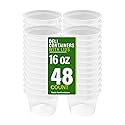 PARTY BARGAINS 64 oz Deli Containers with Lids - [14 Count] Half Gallon Round Clear Food Storage Containers, Microwavable, BPA-Free, Leakproof…