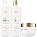 Dove Shampoo, Conditioner & 10-in-1 Radical Recovery Hair Mask, UV Repair & Glow - Damage Therapy Hair Products with Ferulic Serum and BioProtein Care