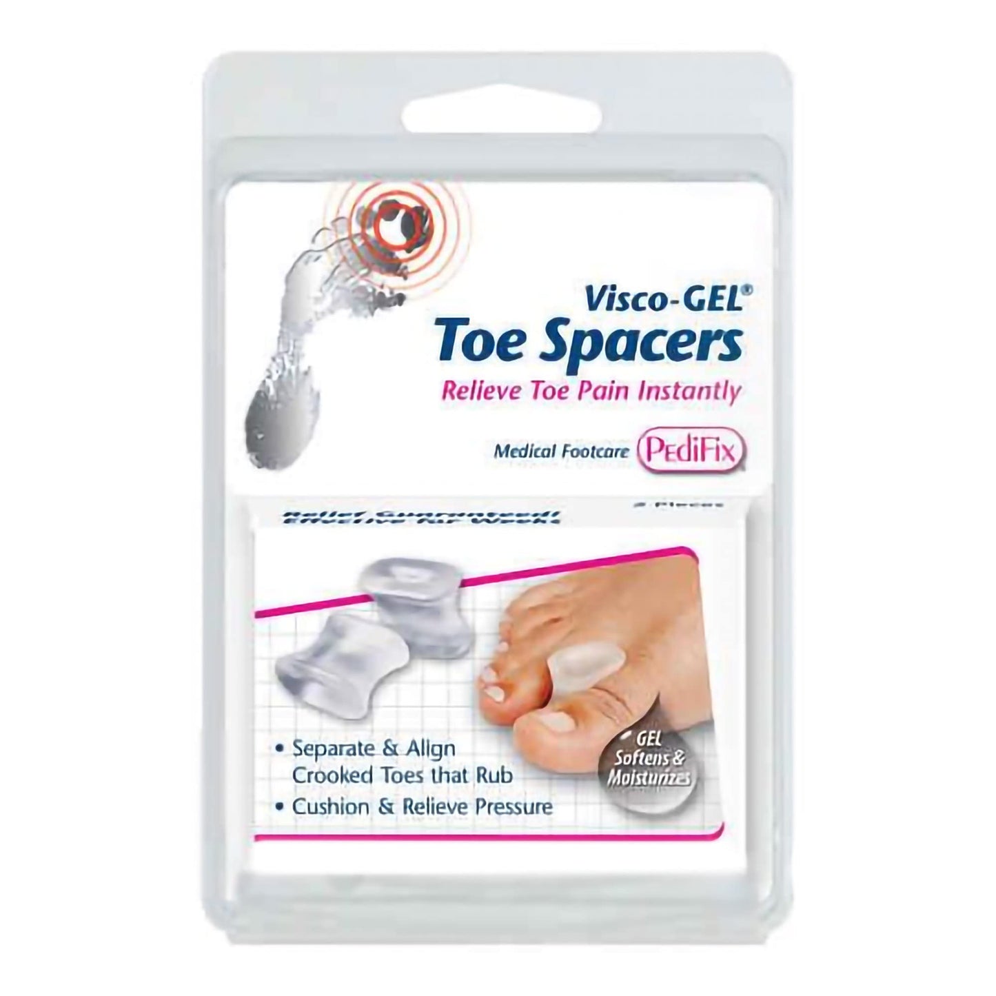 Pedifix Gel Smart Visco-gel Toe Spreaders - 1126 - Medium (4 Pack) Beauty & Personal Care Pedifix