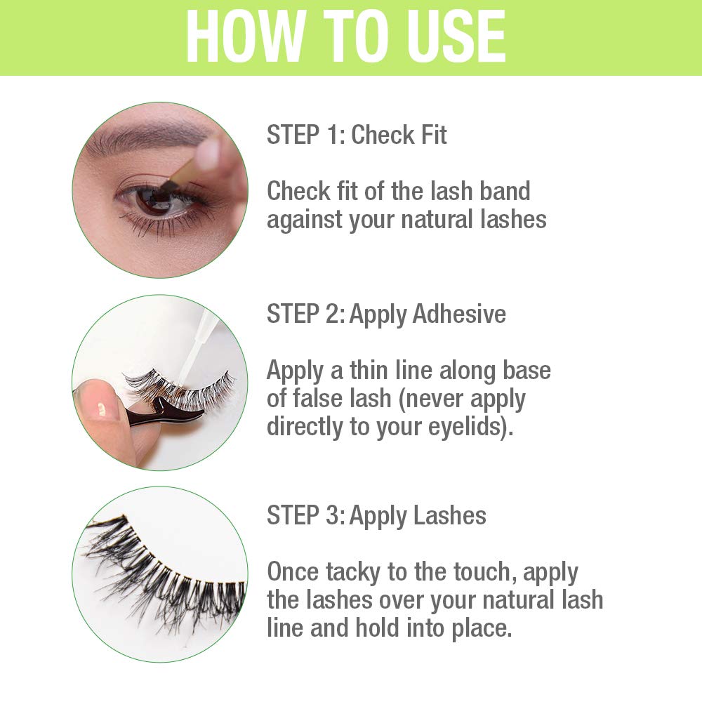 DUO Brush-On Clear Lash Glue -Waterproof Strip Lash Adhesive with Vitamins A, C & E, Long Lasting Eyelash Glue, 0.18 oz, 1 Pack Beauty and Personal Care DUO